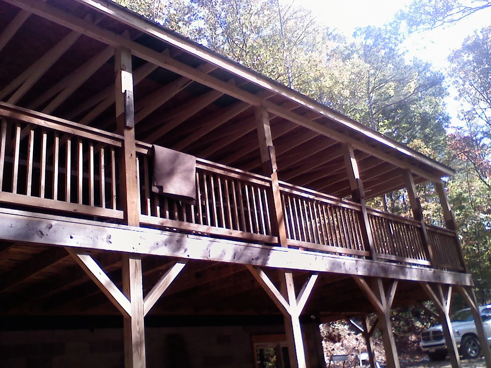 Timber framing under a new elevated porch and deck — Roof Leak Repair in Atlantic Beach by Roofing Brothers